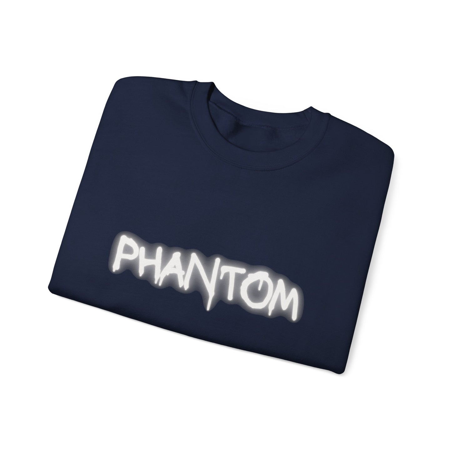 Phantom Unisex Crewneck Sweatshirt, Cozy Fashion, Casual Wear, Halloween Apparel, Gift for Ghost Lovers, Comfortable Everyday