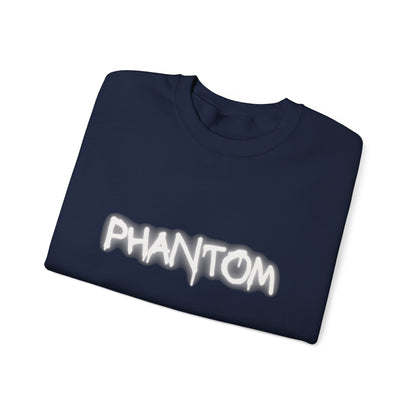 Phantom Unisex Crewneck Sweatshirt, Cozy Fashion, Casual Wear, Halloween Apparel, Gift for Ghost Lovers, Comfortable Everyday