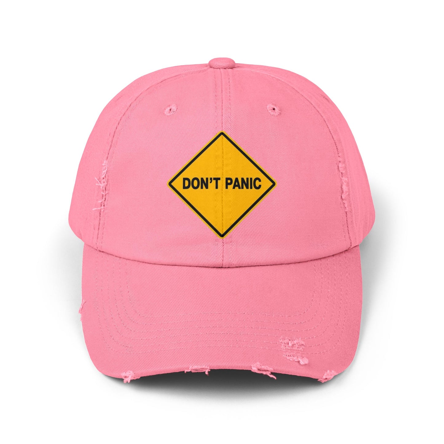 Don't Panic Distressed Cap, Unisex Funny Cap, Casual Hat for Daily Wear, Gift for Friends, Cool Accessory