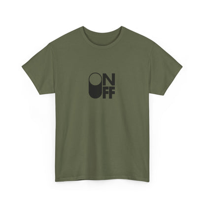 ON/OFF Heavy Cotton Tee - Perfect Gift for Tech Lovers, Casual Wear, Gamer Shirt, Everyday Comfort