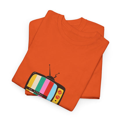 Retro TV Graphic Heavy Cotton Tee, Vintage Style Shirt, Gift for TV Lovers, Casual Wear, Fun Summer Tee, Graphic Tee