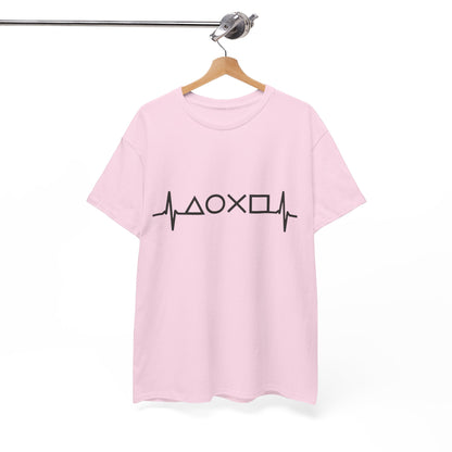 Heartbeat Graphic Tee for Everyday Wear, Cotton T-shirt, Casual Gift, Music Lover Shirt, Trendy Everyday Tee