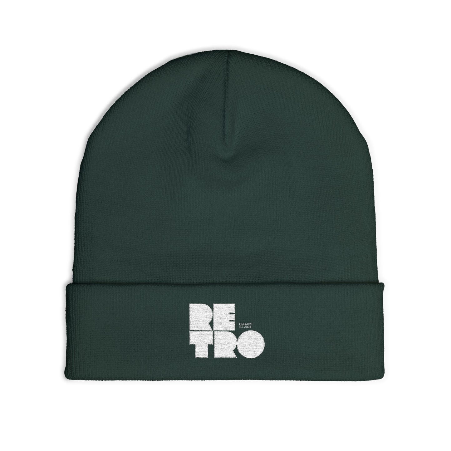 Retro Embroidered Knit Beanie, Cozy Winter Hat, Fashionable Beanie, Stylish Headwear, Perfect Gift for Him or Her