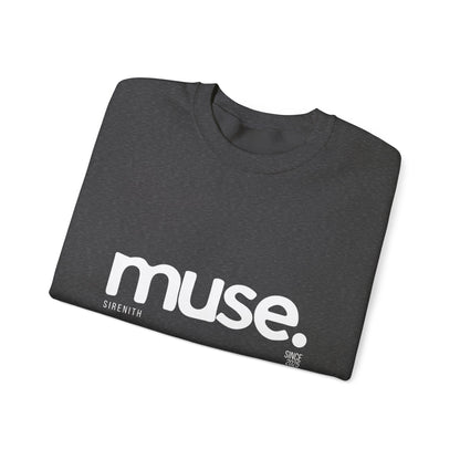 Chic Muse Unisex Heavy Blend Crewneck Sweatshirt, Cozy Casual Style, Gift for Creatives, Fashionable Sweatshirt, Layering Essential