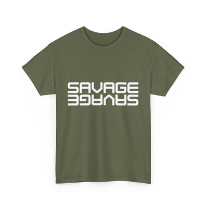 Savage Graphic Heavy Cotton Tee | Casual Streetwear, Motivational Wear, Birthday Gift, Trendy Apparel, Self-Expression T-Shirt