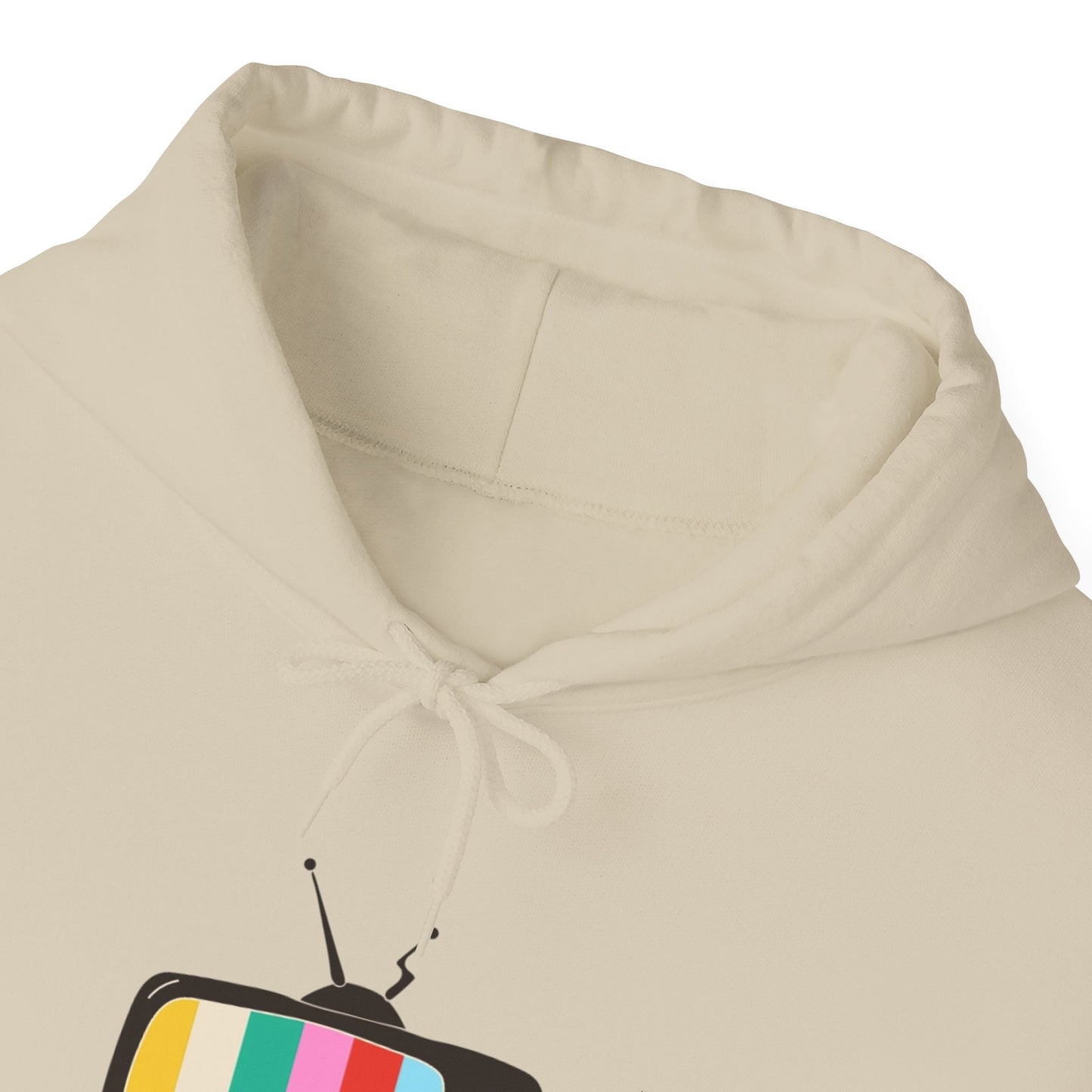 Retro TV Graphic Unisex Hoodie, Vintage Sweater, Cozy Fun Sweatshirt, Gift for Gamers, Movie Lovers, Perfect for Fall