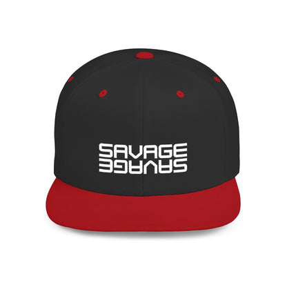 Savage Spirit Flat Bill Snapback Hat | Trendy Adjustable Cap for Streetwear Lovers, Gift for Friends, Summer Fashion Accessory, Cool