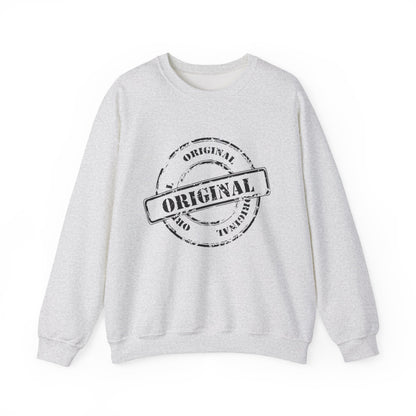 Original Stamp Crewneck Sweatshirt | Cozy Gift for Friends, Unisex Sweater, Fall Layering, Casual Fashion, Original Design