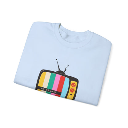 Retro TV Crewneck Sweatshirt, Cozy Casualwear, Perfect for Movie Nights, Gift for Media Lovers, Vintage Aesthetic, Unisex Apparel