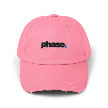 Distressed Cap with 'phase.' Design | Casual Fashion Hat, Trendy Sun Hat, Gift Idea, Vintage Style, Everyday Wear