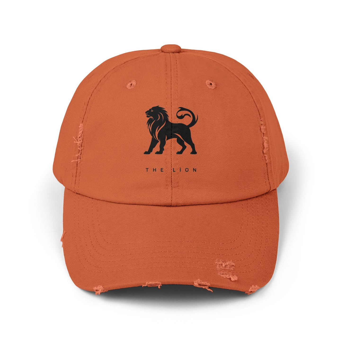 Youthful Distressed Cap with Lion Design, Trendy Hat for Animal Lovers, Casual Summer Accessory, Perfect Gift for Birthdays and Holidays