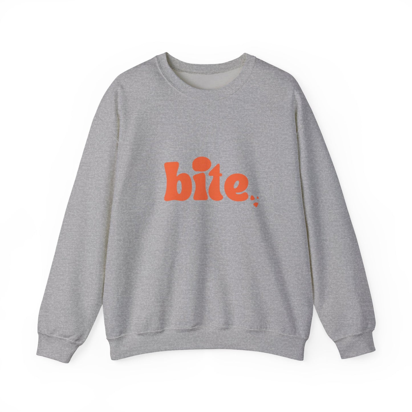 Bite Graphic Crewneck Sweatshirt, Cozy Unisex Sweatshirt for Casual Wear, Perfect Gift for Food Lovers, Trendy Fall Fashion, Holiday Apparel