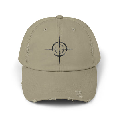 Distressed Unisex Cap with Target Design, Casual Hat, Gift for Him or Her, Trendy Accessory, Summer Vibes