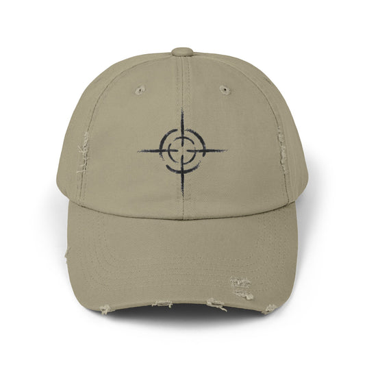 Distressed Unisex Cap with Target Design, Casual Hat, Gift for Him or Her, Trendy Accessory, Summer Vibes