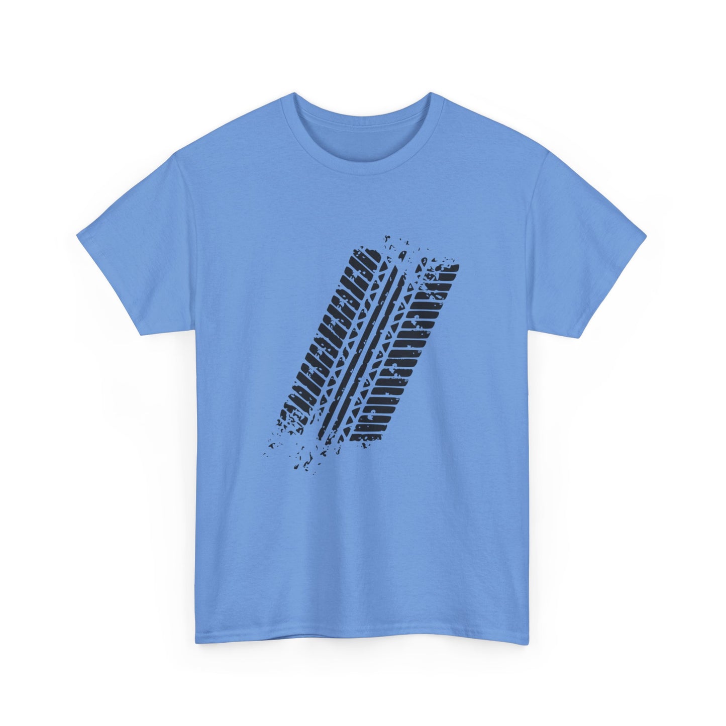 Stylish Heavy Cotton Tee with Bold Tire Track Design | Casual Wear, Streetwear, Gift for Car Lovers, Trendy T-Shirt, Everyday