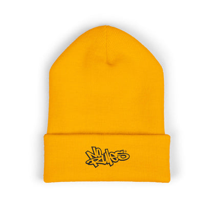 Classic Cuffed Beanie with Graffiti Art, Trendy Hat for Streetwear Lovers, Gift for Winter, Beanie for Teens, Cozy Fashion Accessory