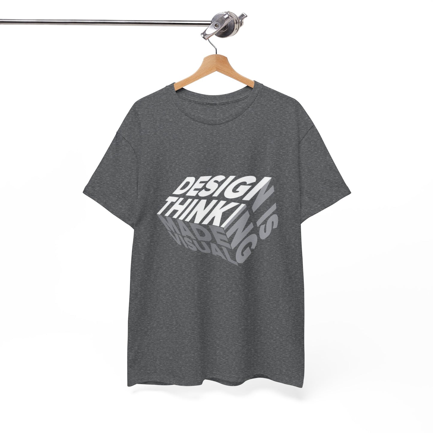 Design Thinking  Heavy Cotton Tee, Casual Graphic Tees, Gift for Designers, Cool Everyday Wear, Unique Art Shirt, Trendy Fashion Top