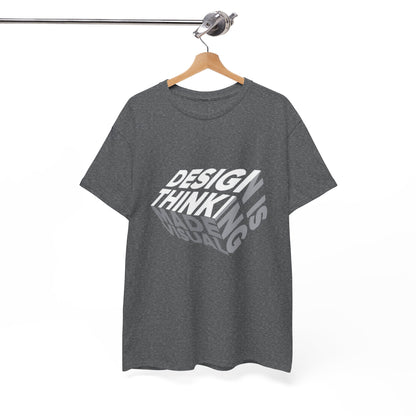 Design Thinking  Heavy Cotton Tee, Casual Graphic Tees, Gift for Designers, Cool Everyday Wear, Unique Art Shirt, Trendy Fashion Top