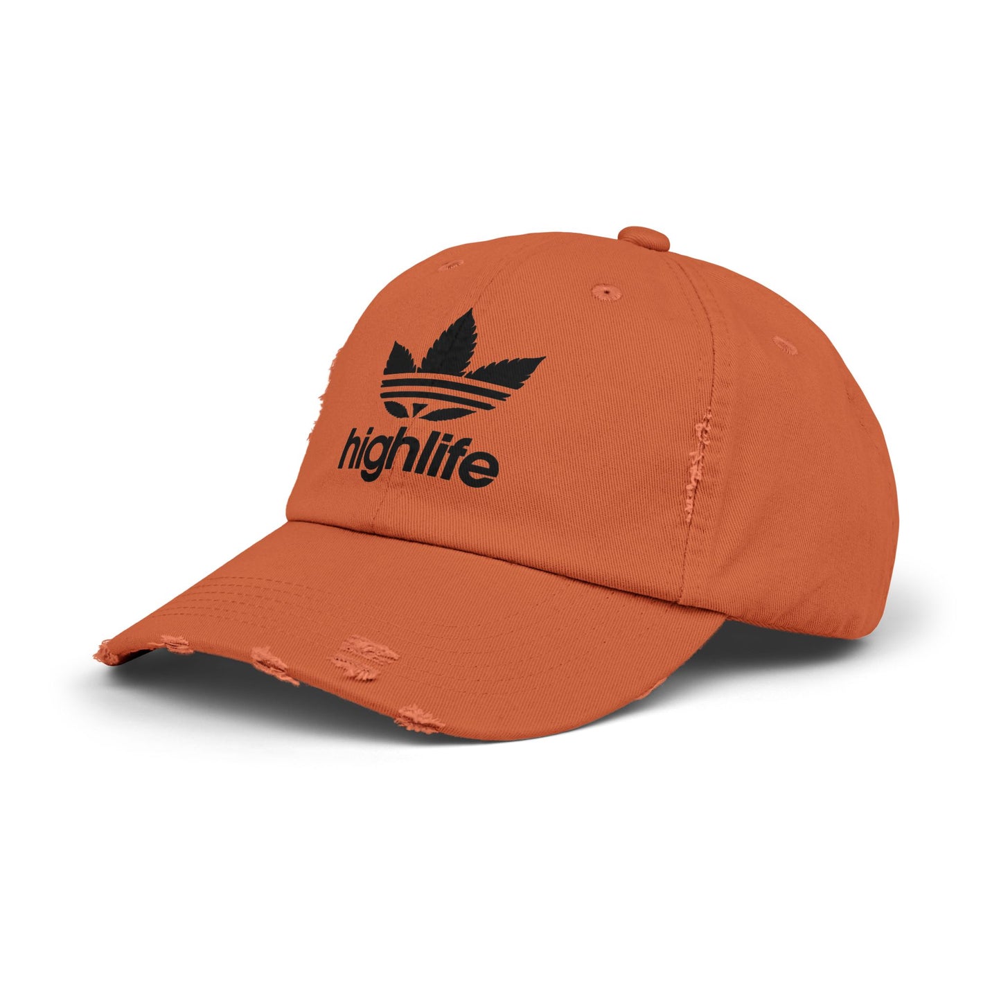 Stylish Distressed Cap - Casual Fashion Accessory, Trendy Summer Hat, Gift for Him/Her, Streetwear Essential, Highlife Graphic Design