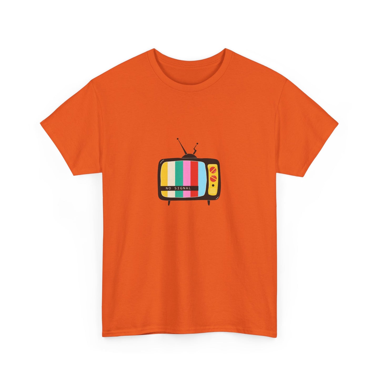 Retro TV Graphic Heavy Cotton Tee, Vintage Style Shirt, Gift for TV Lovers, Casual Wear, Fun Summer Tee, Graphic Tee
