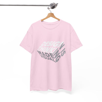 Design Thinking  Heavy Cotton Tee, Casual Graphic Tees, Gift for Designers, Cool Everyday Wear, Unique Art Shirt, Trendy Fashion Top