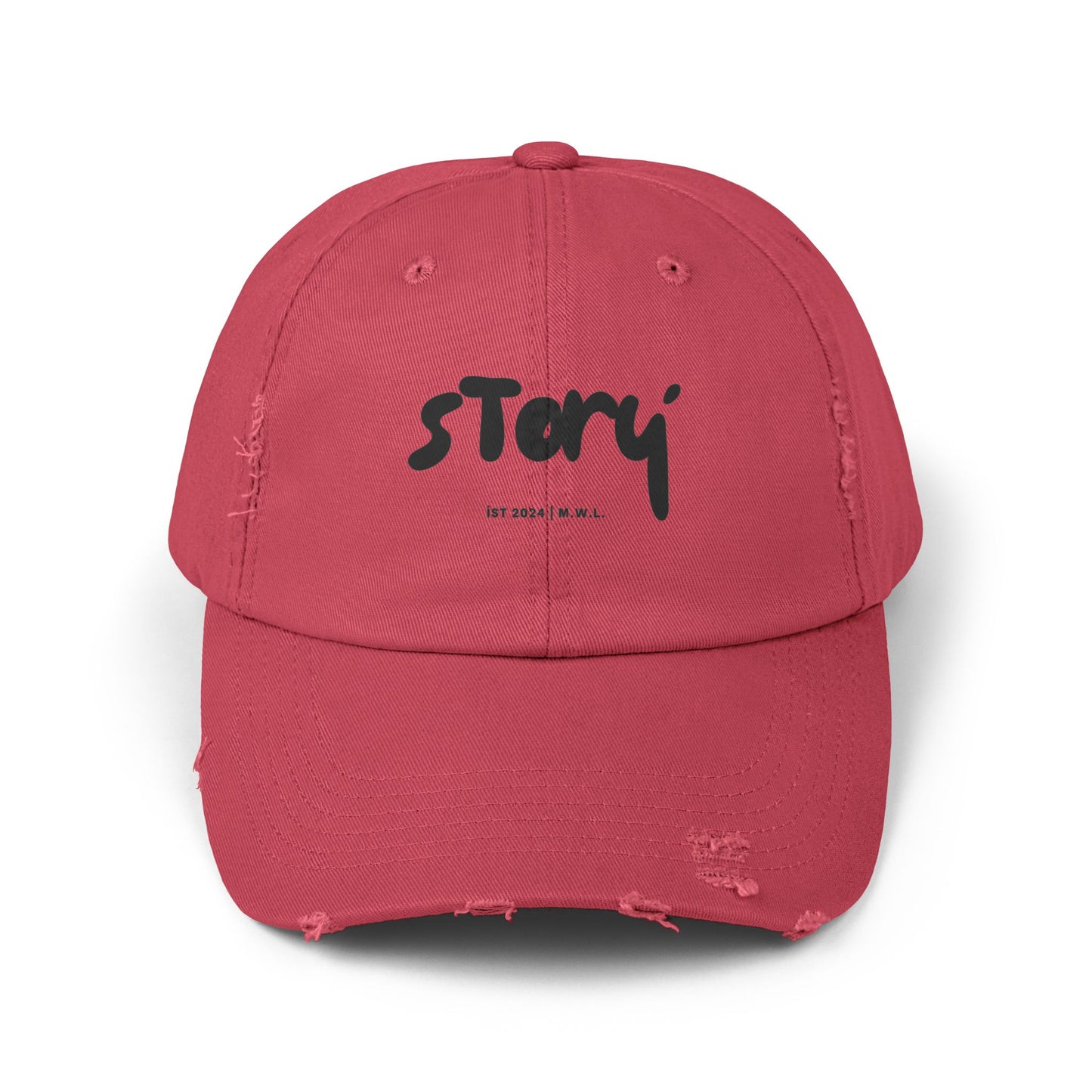 Unisex Distressed Cap with 'Story' Design - Perfect for Casual Outings, Summer Days, Gifts, and Everyday Style