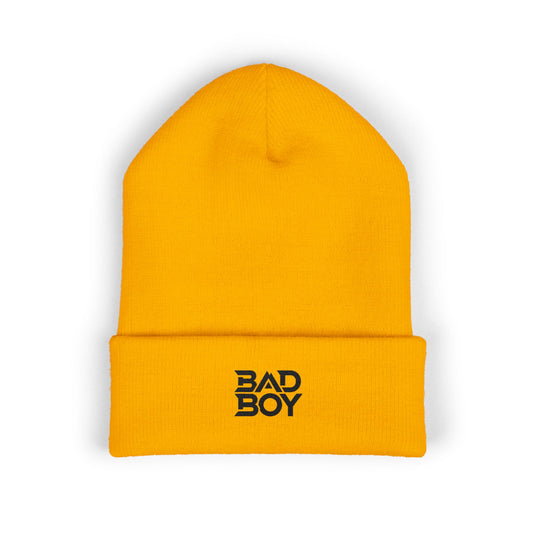 Bad Boy Embroidered Cuffed Beanie, Stylish Winter Hat, Cool Fashion Accessory, Gift for Him, Trendy Streetwear