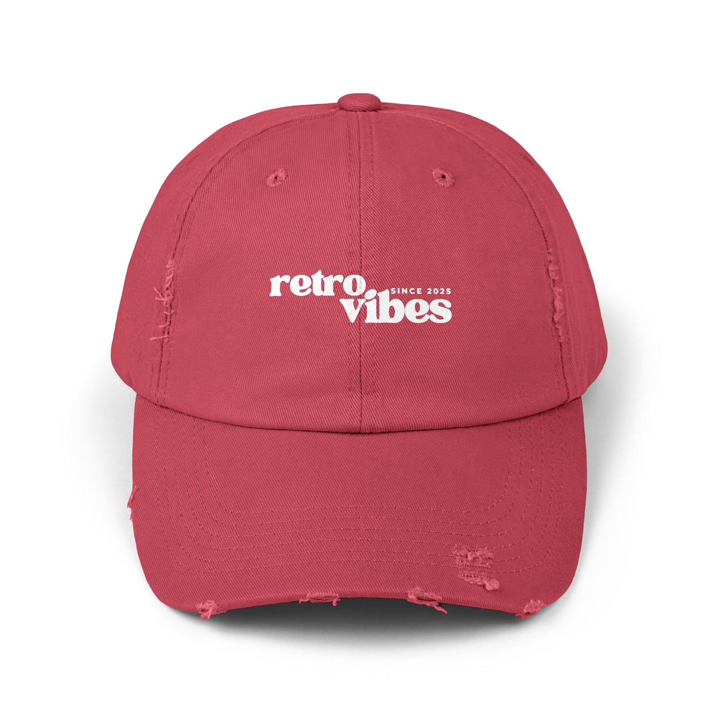 Retro Vibes Distressed Unisex Cap, Vintage Baseball Hat, Streetwear Accessory, Casual Headwear, Perfect for Festivals and Daily Wear