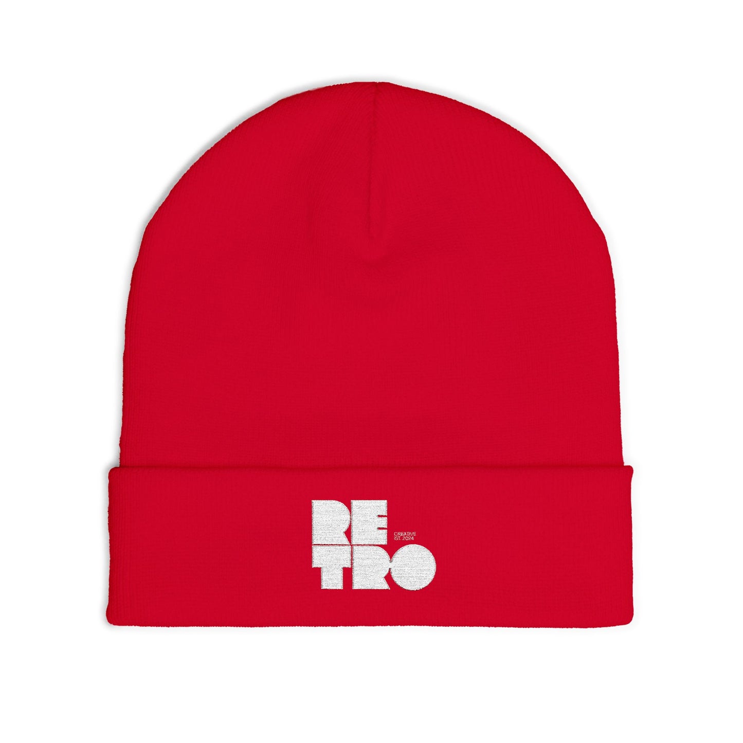 Retro Embroidered Knit Beanie, Cozy Winter Hat, Fashionable Beanie, Stylish Headwear, Perfect Gift for Him or Her