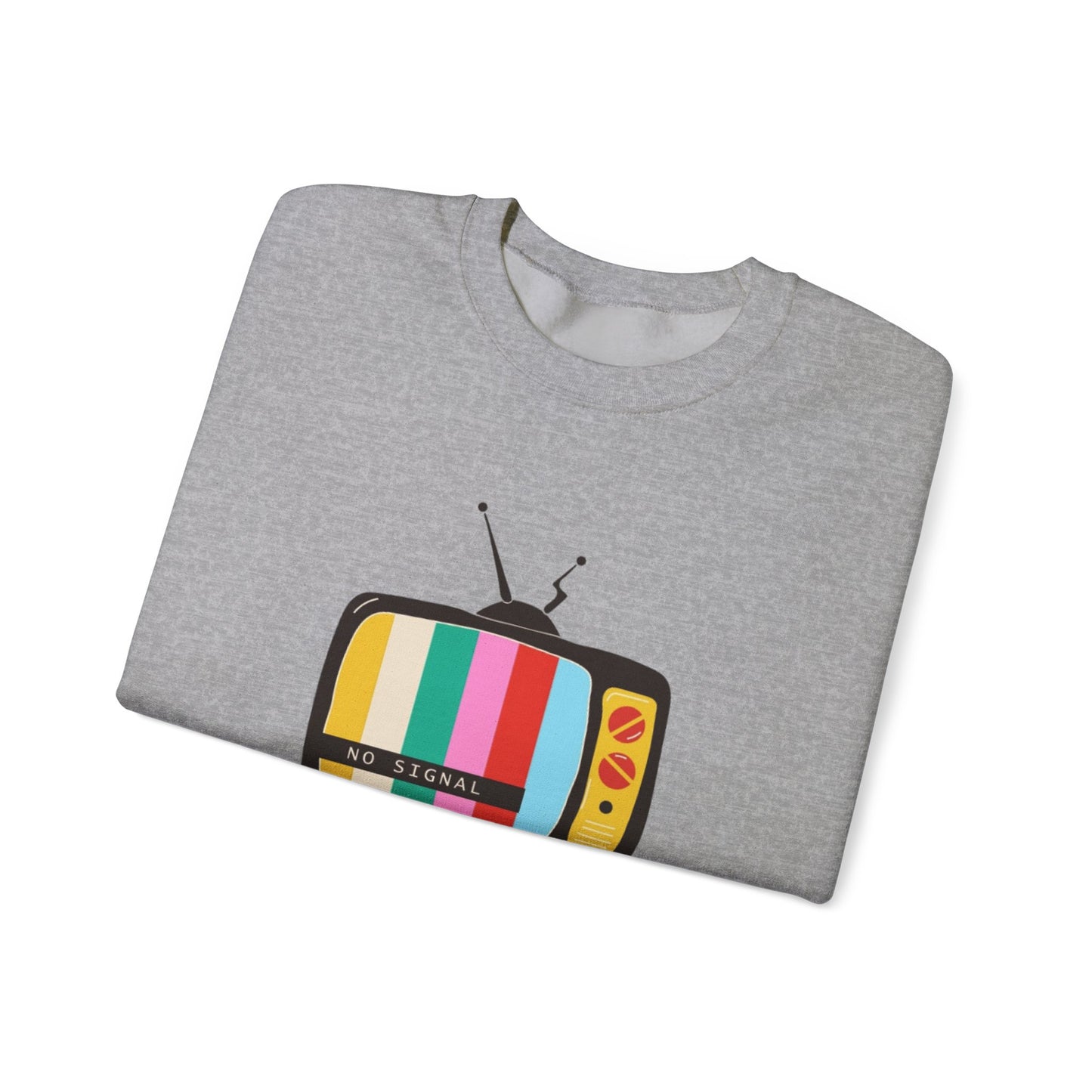 Retro TV Crewneck Sweatshirt, Cozy Casualwear, Perfect for Movie Nights, Gift for Media Lovers, Vintage Aesthetic, Unisex Apparel