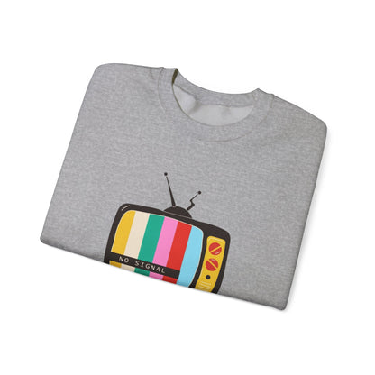 Retro TV Crewneck Sweatshirt, Cozy Casualwear, Perfect for Movie Nights, Gift for Media Lovers, Vintage Aesthetic, Unisex Apparel