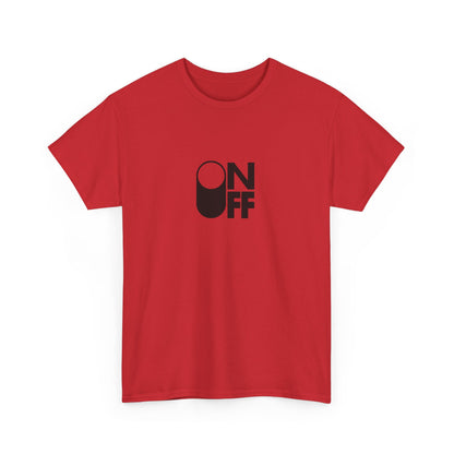 ON/OFF Heavy Cotton Tee - Perfect Gift for Tech Lovers, Casual Wear, Gamer Shirt, Everyday Comfort