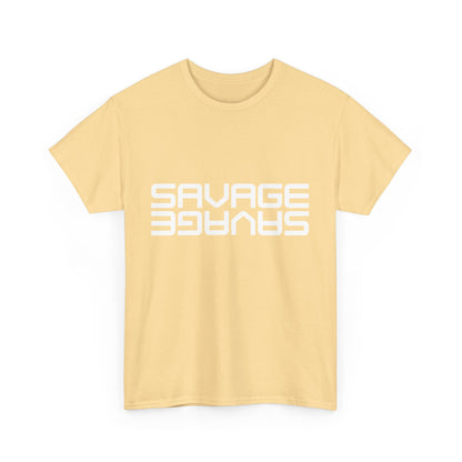 Savage Graphic Heavy Cotton Tee | Casual Streetwear, Motivational Wear, Birthday Gift, Trendy Apparel, Self-Expression T-Shirt
