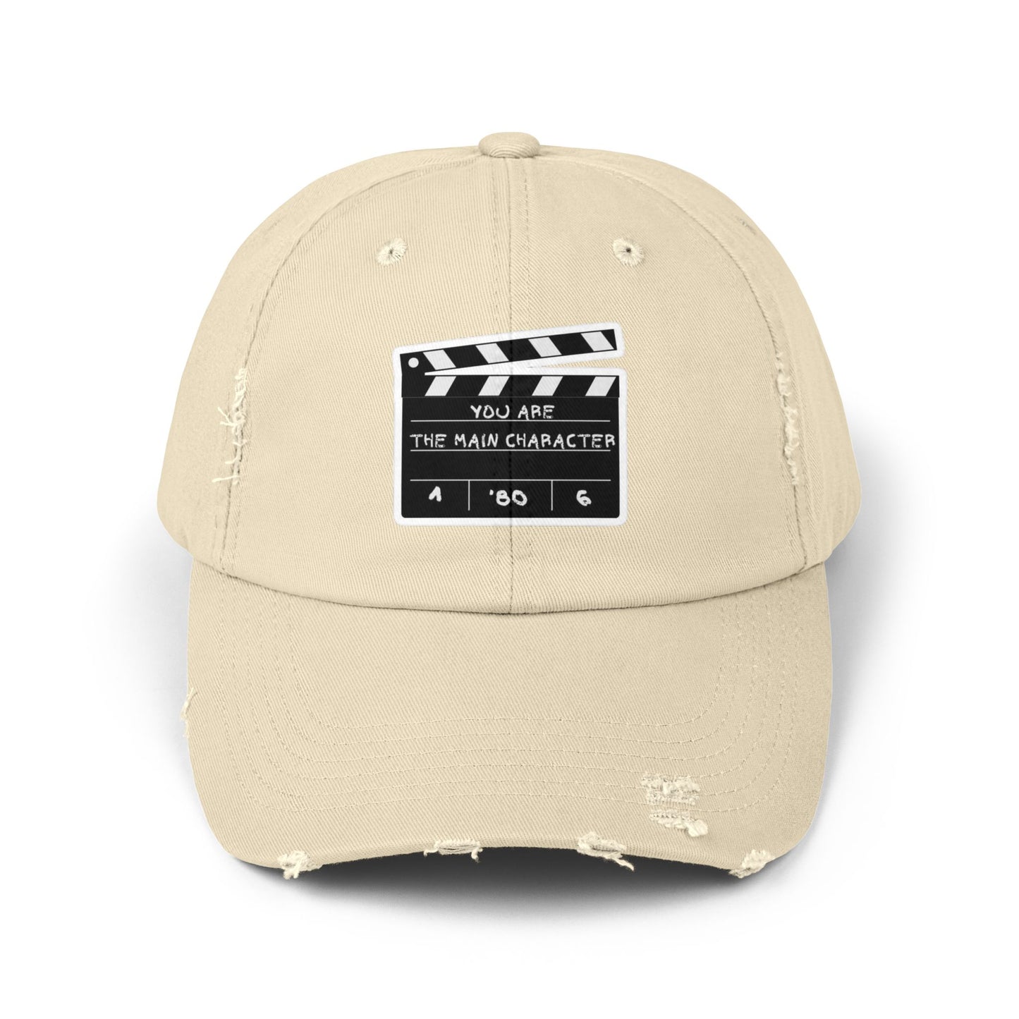 Unisex Distressed Cap | You're the Main Character | Casual Style, Gift for Film Lovers, Movie Nights, Everyday Wear, Trendy Accessory