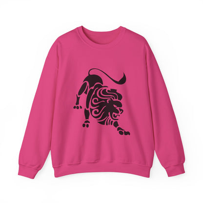 Fierce Lion Crewneck Sweatshirt | Unisex Heavy Blend for Everyday Comfort, Casual Fashion, Gift for Animal Lovers, Cool Sweatshirt