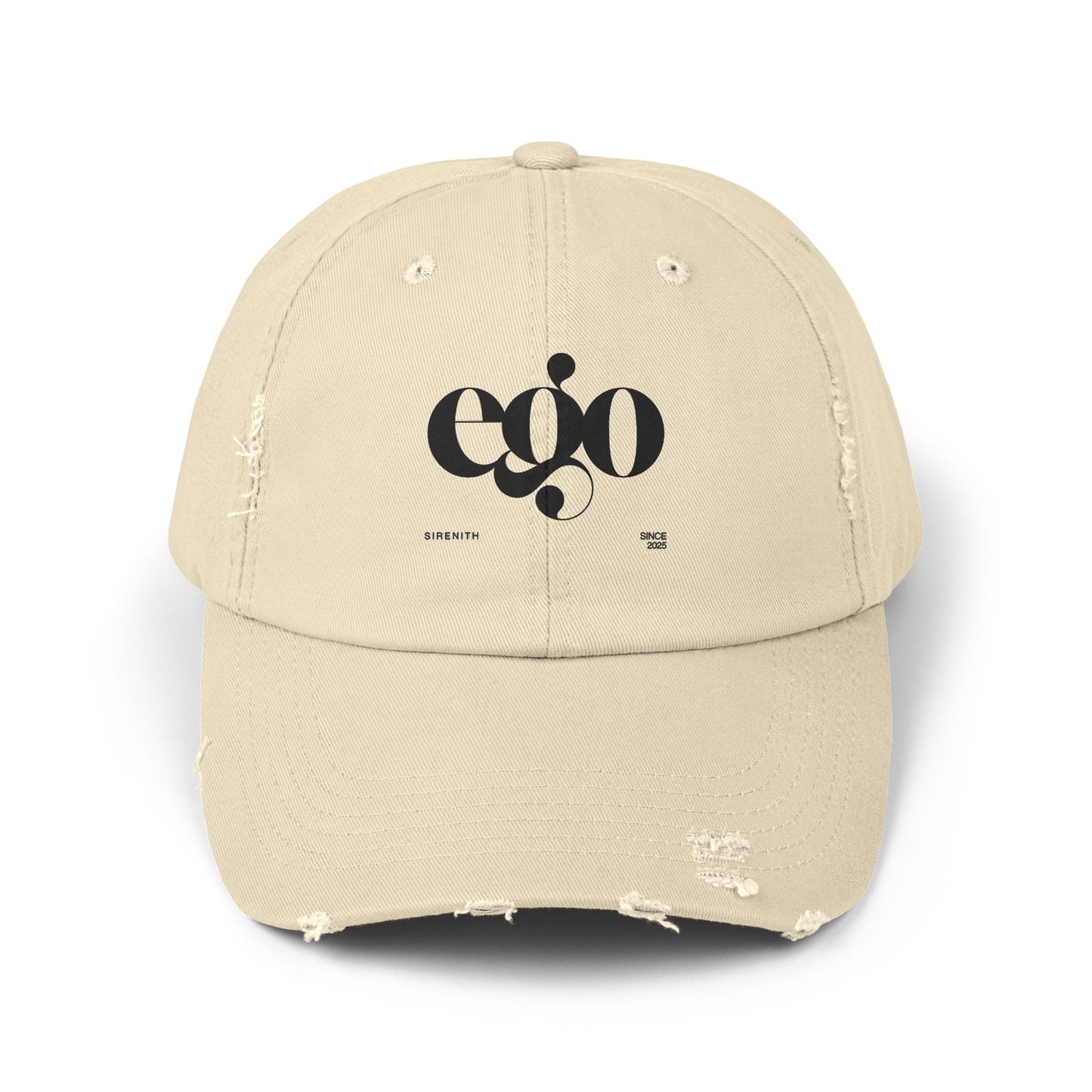 Distressed Unisex Cap with 'Ego' Design | Trendy Everyday Hat, Gift for Fashion Lovers, Casual Wear, Street Style, Personalized Gift