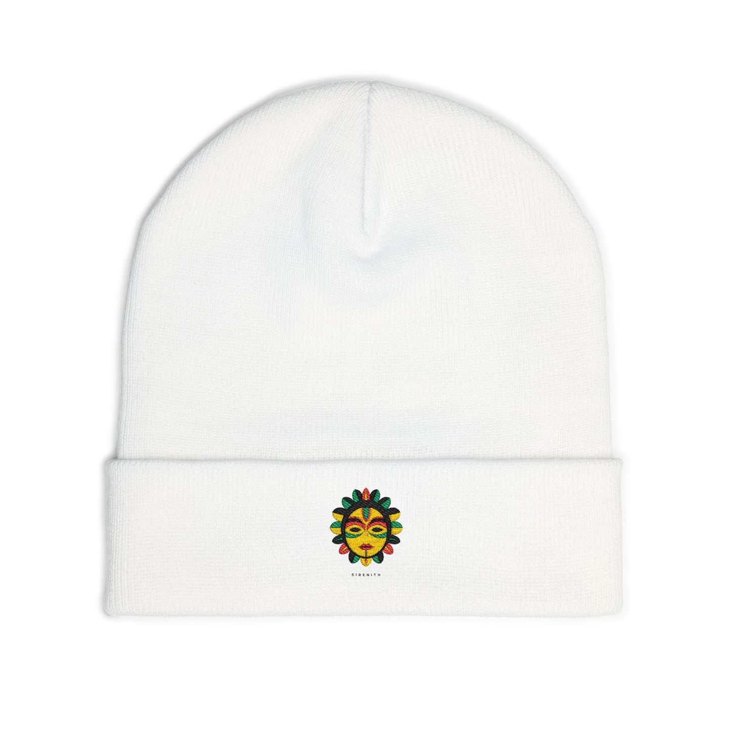 Colorful Embroidered Sun Knit Beanie, Winter Hat, Gift for Her, Festival Accessory, Cozy Cap, Travel Essential