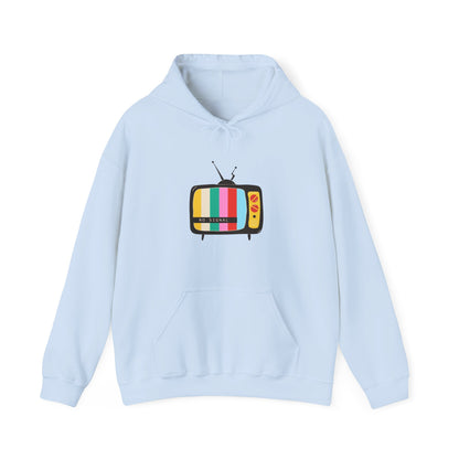 Retro TV Graphic Unisex Hoodie, Vintage Sweater, Cozy Fun Sweatshirt, Gift for Gamers, Movie Lovers, Perfect for Fall