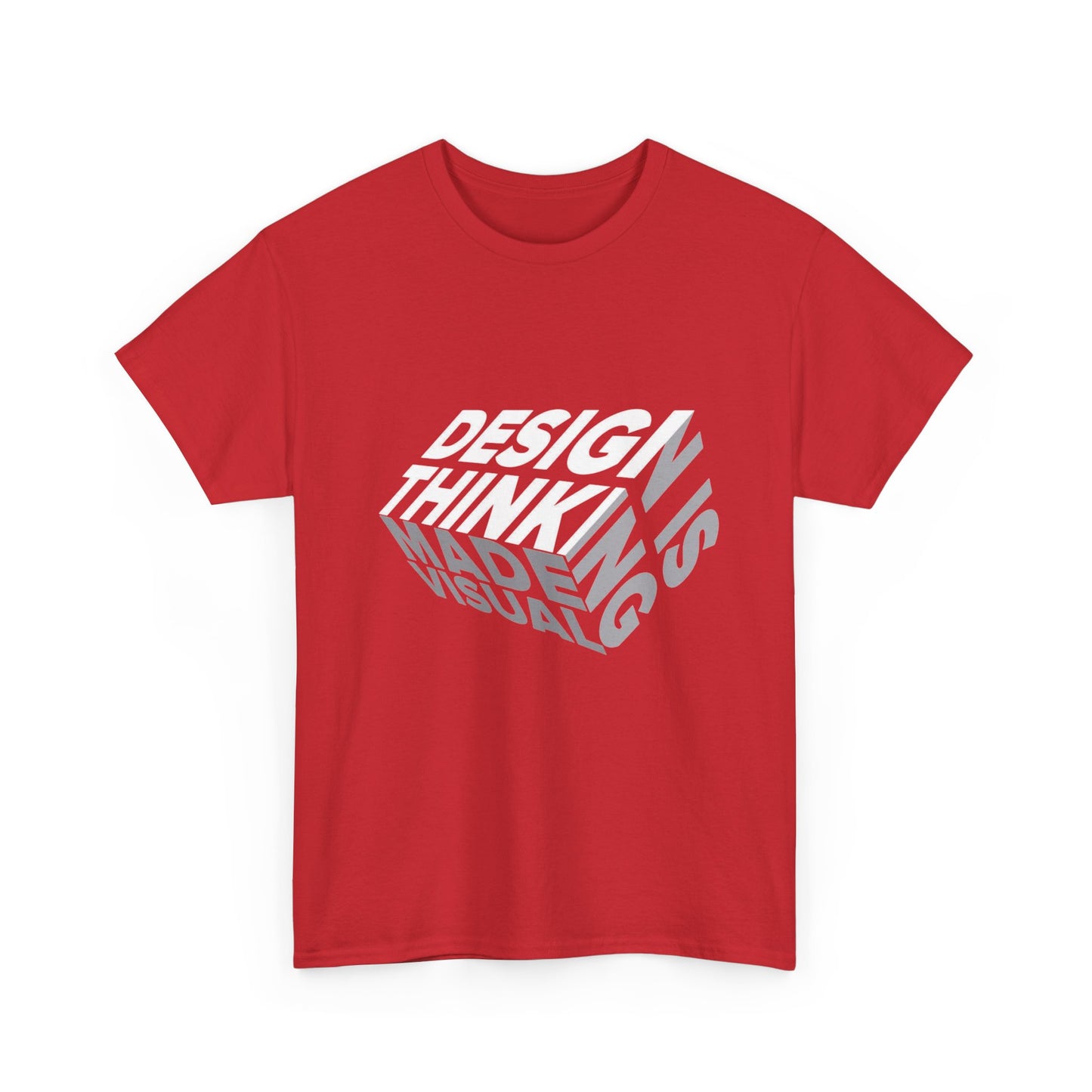 Design Thinking  Heavy Cotton Tee, Casual Graphic Tees, Gift for Designers, Cool Everyday Wear, Unique Art Shirt, Trendy Fashion Top