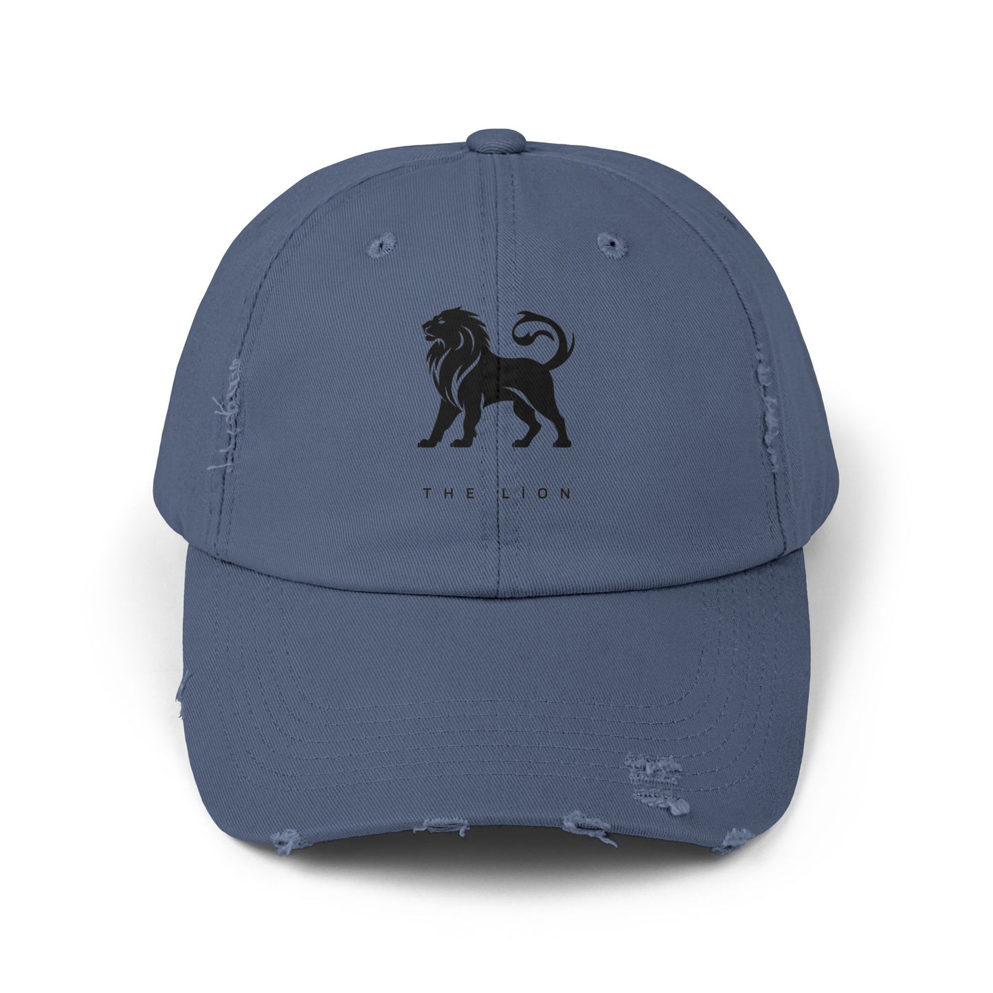 Youthful Distressed Cap with Lion Design, Trendy Hat for Animal Lovers, Casual Summer Accessory, Perfect Gift for Birthdays and Holidays