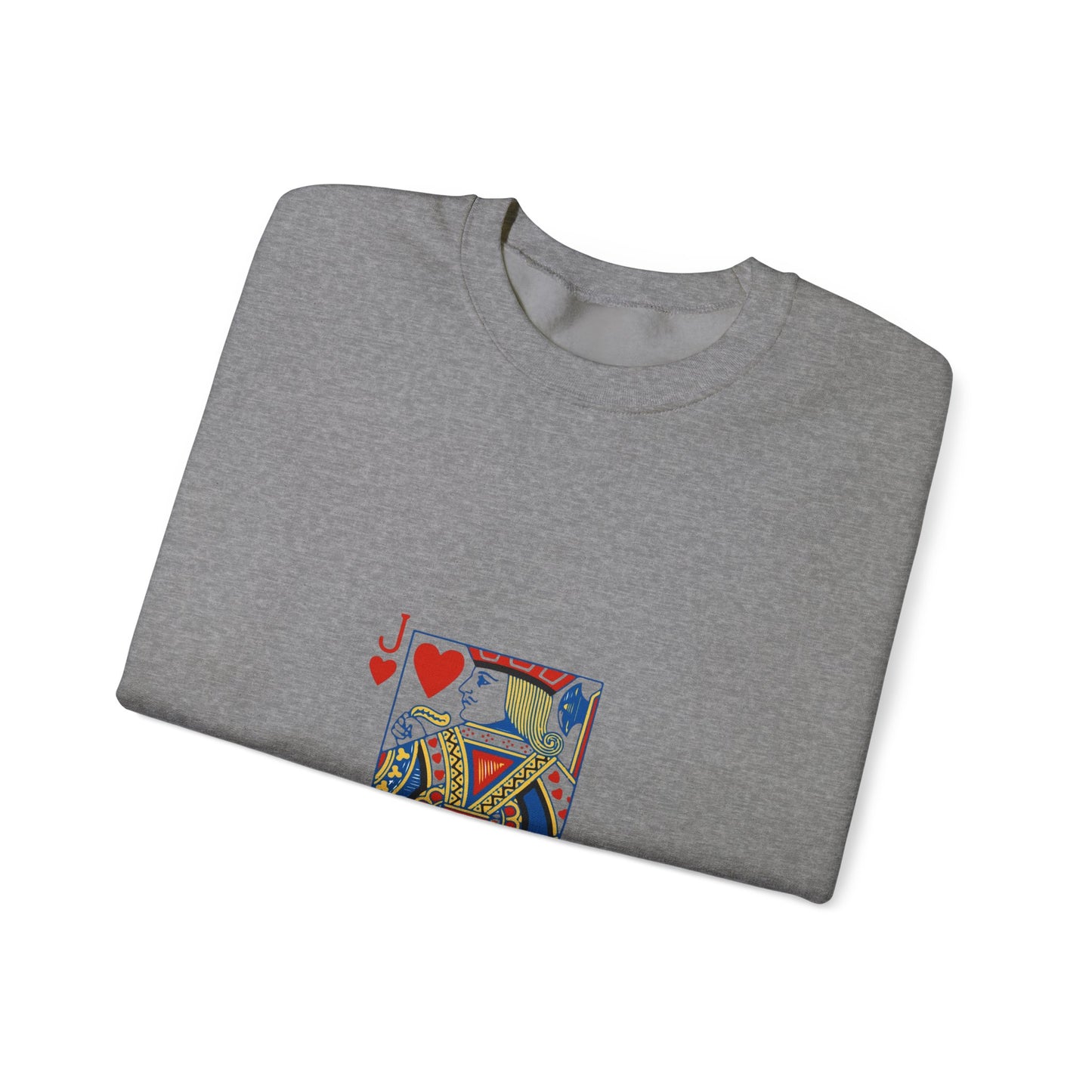 Playing Card Inspired Unisex Sweatshirt | Cozy Gift for Card Lovers, Gamers, Birthdays, Casual Wear, Unique Sweatshirt