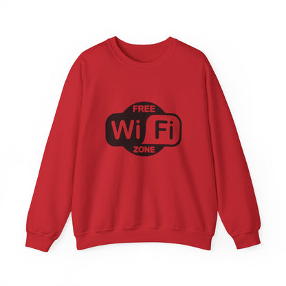 Cozy WiFi Zone Sweatshirt | Unisex Crewneck | Perfect for Home, Travel, or Gifts