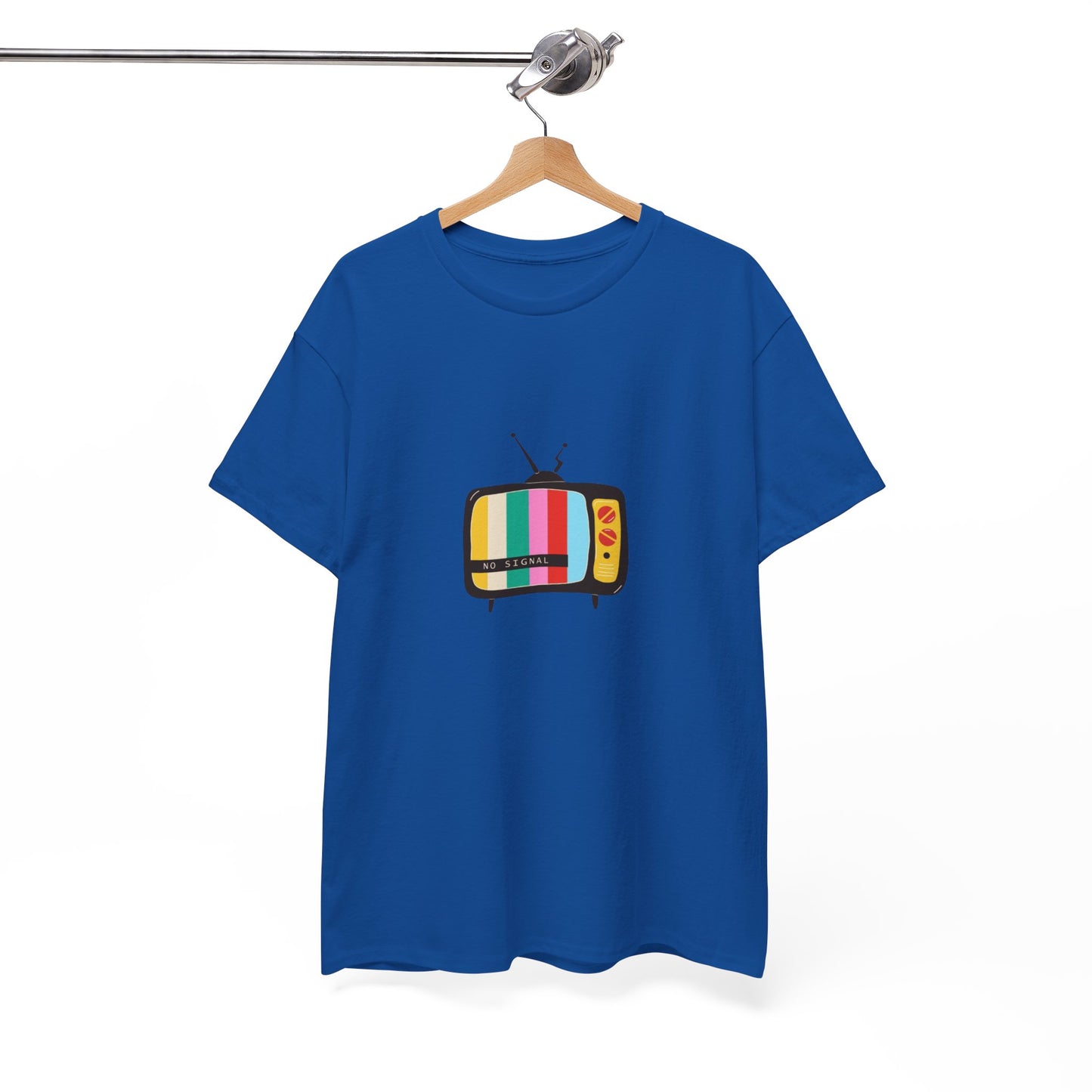 Retro TV Graphic Heavy Cotton Tee, Vintage Style Shirt, Gift for TV Lovers, Casual Wear, Fun Summer Tee, Graphic Tee