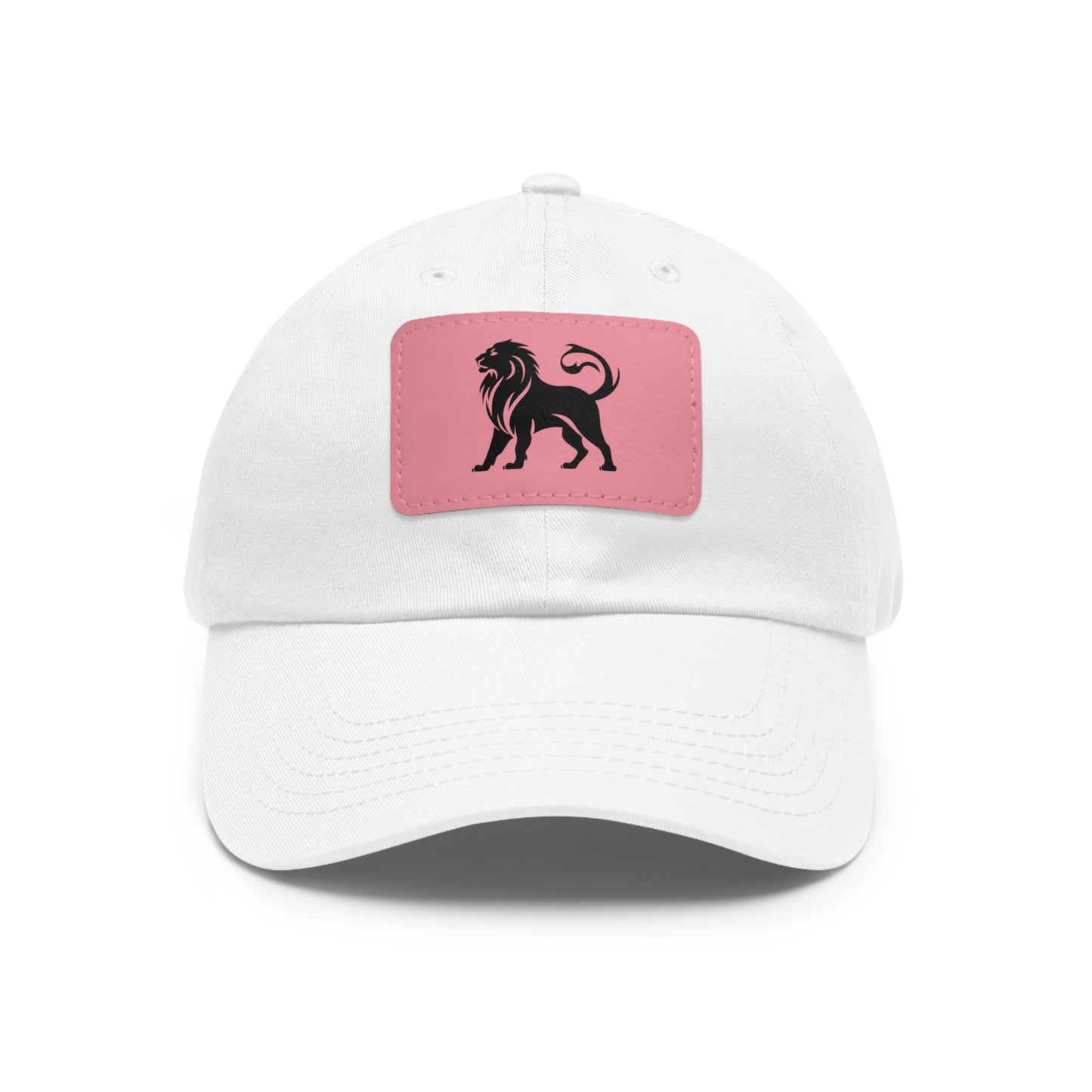 Stylish Dad Hat with Leather Lion Patch - Casual Cap for Everyday Wear, Gifts for Him, Summer Accessories, Adjustable Hat