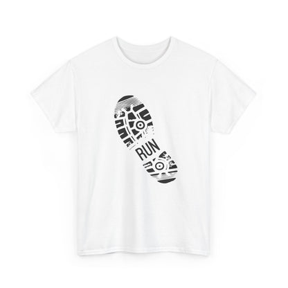 Run Graphic Heavy Cotton Tee - Casual Fitness Wear, Workout Shirt, Gym Apparel, Motivational Tee, Sports Clothing