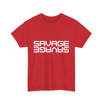 Savage Graphic Heavy Cotton Tee | Casual Streetwear, Motivational Wear, Birthday Gift, Trendy Apparel, Self-Expression T-Shirt