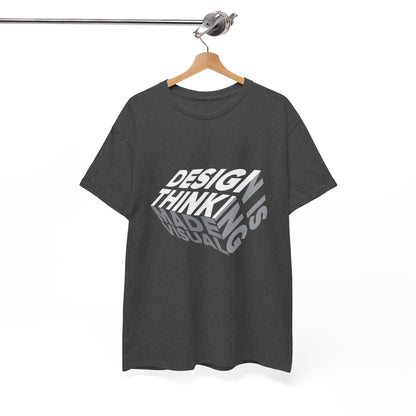 Design Thinking  Heavy Cotton Tee, Casual Graphic Tees, Gift for Designers, Cool Everyday Wear, Unique Art Shirt, Trendy Fashion Top