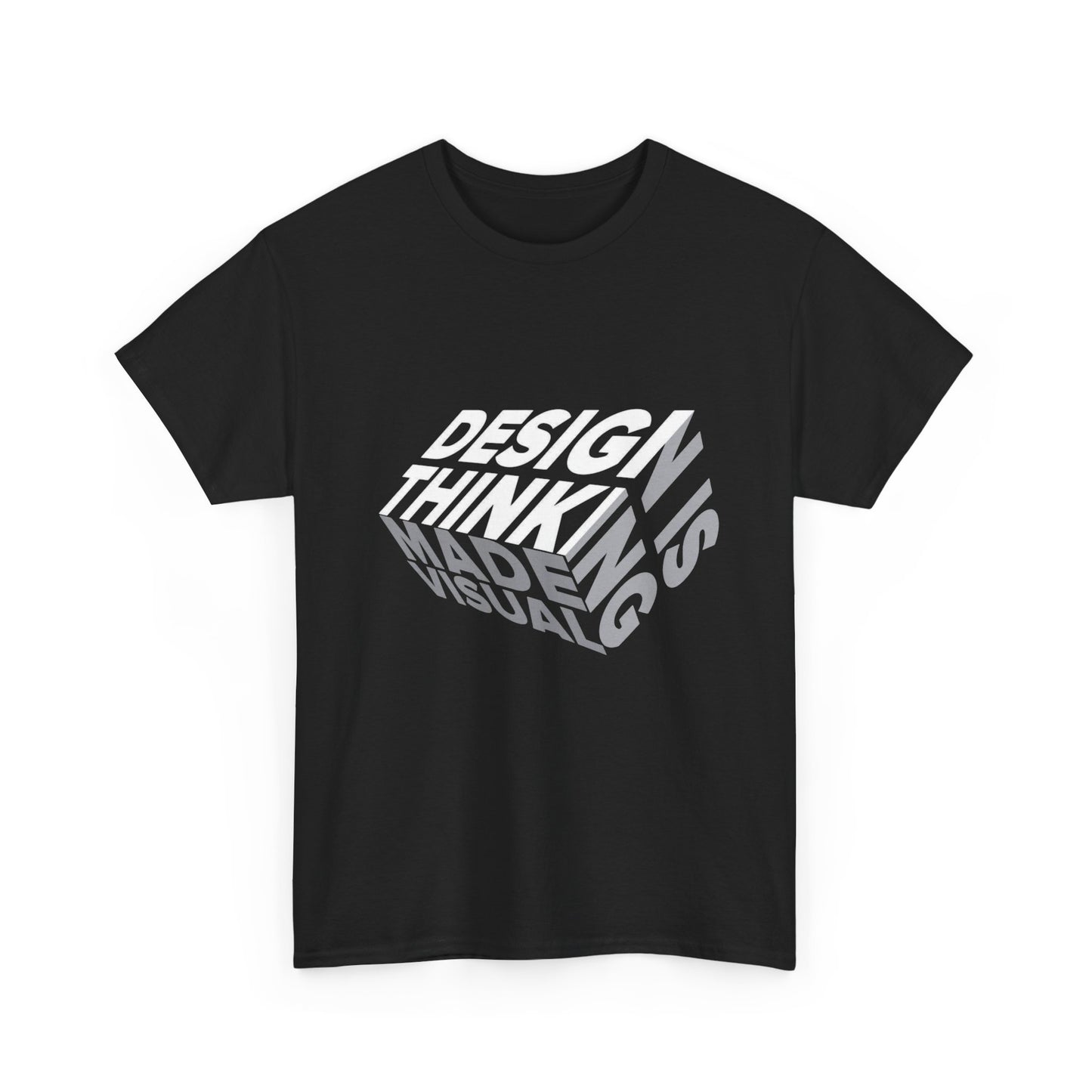 Design Thinking  Heavy Cotton Tee, Casual Graphic Tees, Gift for Designers, Cool Everyday Wear, Unique Art Shirt, Trendy Fashion Top