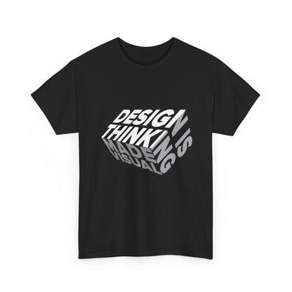 Design Thinking  Heavy Cotton Tee, Casual Graphic Tees, Gift for Designers, Cool Everyday Wear, Unique Art Shirt, Trendy Fashion Top