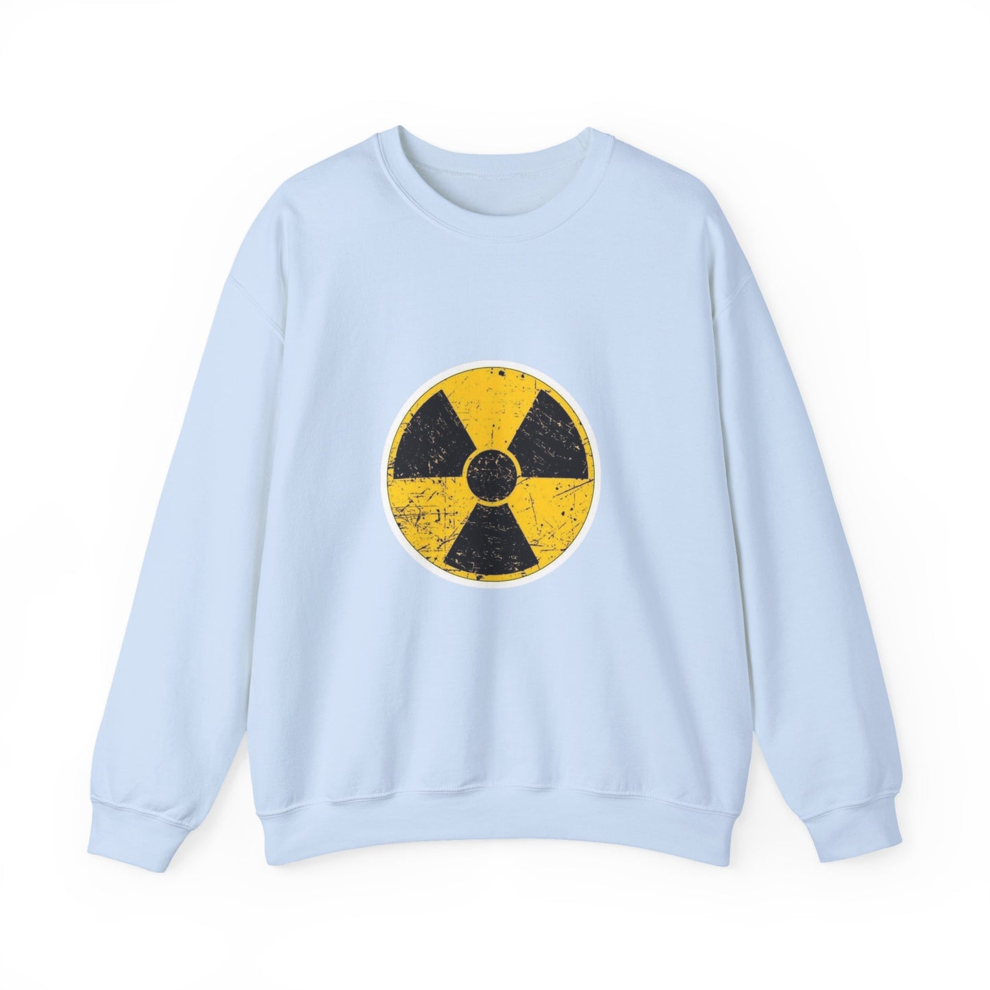 Radiation Symbol Sweatshirt, Vintage Crewneck, Unisex Cozy Attire, Casual Everyday Wear, Perfect Gift for Geek Culture